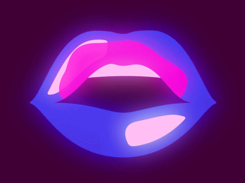 Bubblegum and Lips after effects animation bubblegum gif girl illustration invite lips loop motion design motiondesign sex