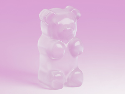 Gummy Bear 3d 3dart blender bonbon candy claydoh food gummy minimal