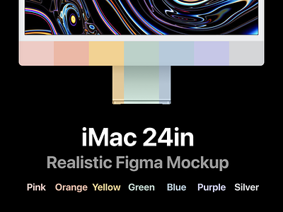 iMac 24in Realistic Figma Freebie apple figma freebie imac mockup realistic