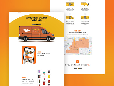 Fido Website animation d2c figma illustration interactions landing page orange startup web design webflow website