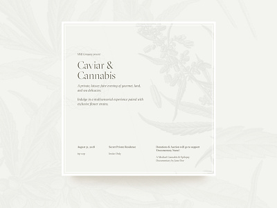 Cannabis And Caviar Invitation cannabis caviar expensive flyer invitation luxury marijuana poster pricey sophisticated weed