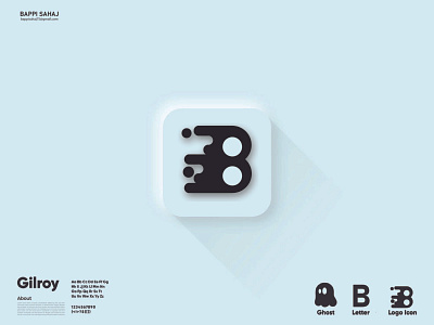 B+Gost Logo concept. a b c d e f g h i j k l app b b logo brand branding event expo gost logo icon identity letter b letter logo logo m n o p q r s t u v w x y z neon offf type typography