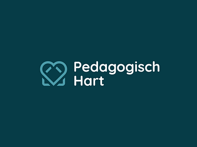 Pedagogisch Hart branding child care day care heart home house logo responsive logo