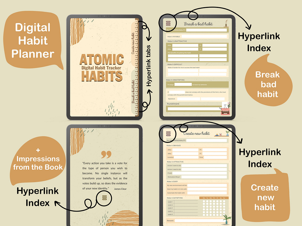 Atomic habits planner by Mahmoodreza on Dribbble