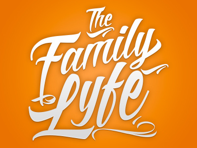 The Family Lyfe graphic design lettering texture typography vintage