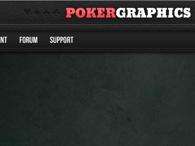 Working on poker layouts online-store black dark grunge header leather menu noise poker site
