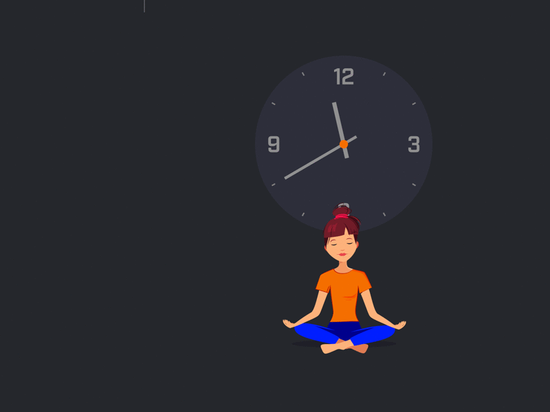 Meditate every day, keep anxiety at bay! adobe coronavirus covid19 design flat flat ui gif gif animated gif animation illustration meditation minimalism tips
