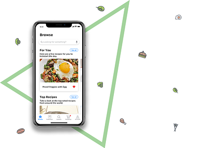 Recipe Discovery App on iPhone X