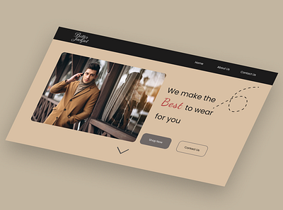 Simple Landing Page For Clothing Brand branding design typography ui ux web design
