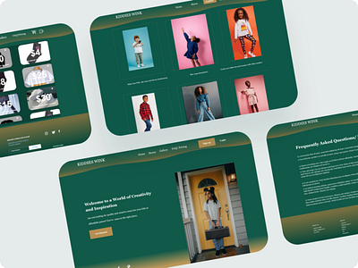 kids Fashion/Clothing E-Commerce Site branding design graphic design ui ux