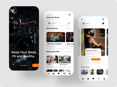 Fitness App UI design concept