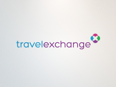TravelExchange Logo clean colorful corporate landon logo mark modern rick rick landon rick landon design serif travel x