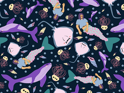 Cute and Fun Mermaid Pattern Design