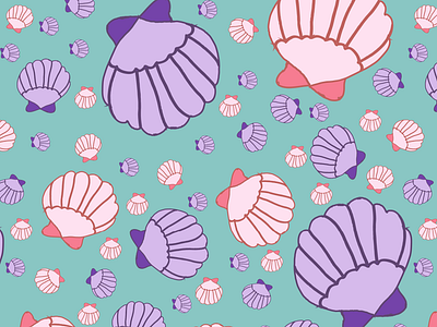 Shell Pattern Design colorful illustation colorful pattern design design fashion design graphic design illustration pattern pattern design sea sea pattern design shell vector vector art