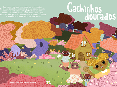 Cachinhos Dourados Book Cover Illustration