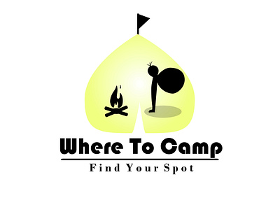 Where To Camp branding camp camping design icon illustration logo vector