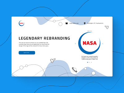REBRANDING FOR NASA, start page branding design graphic design landing page logo nasa ui ux web design