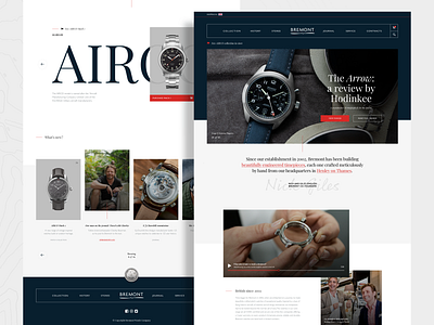 Bremont Digital Design Concept - Homepage Layout brand british daily ui dark design digital ui uidesign ux watches web design webdesign website website design wristwatch