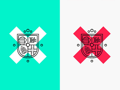 Brand Marque in Two Colours brand branding british concept heraldry identity knight logo personal shield