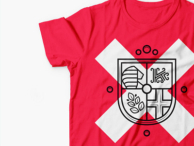 Brand Marque on Shirt Mock up brand branding british concept heraldry identity knight logo personal shield
