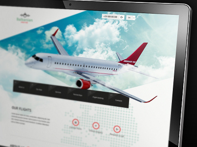 Balkanika homepage airlanes airplane balkanika colors colours flat interface sky web web design