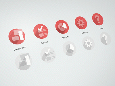 Icons dashboard flat icon icons report shadow survey