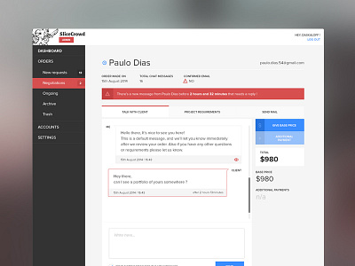 Admin Order Details admin contrast dashboard flat graph minimal piechart statistic