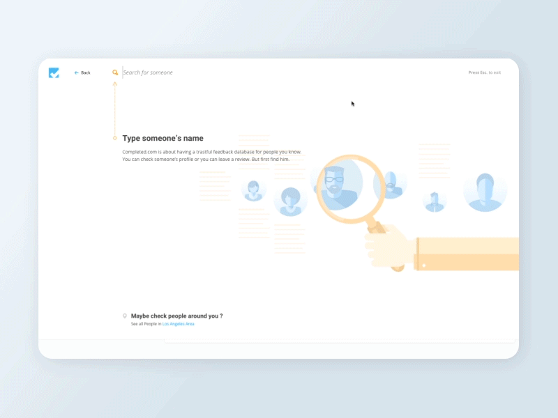 Searching For People animation dribbble gif people search