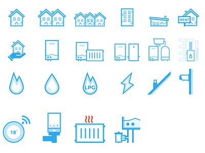 Boiler Guide Icon Set icon illustration vector