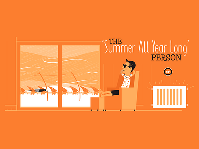 The 'Summer All Year Long' Person character design fun illustration retro social campaign vector vintage