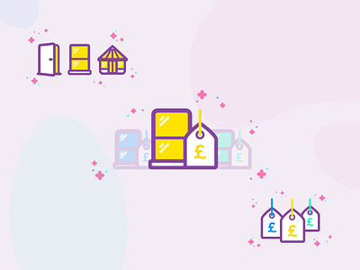 Icon Styles for Windows Site brand fun icon illustration outline icons purple vector