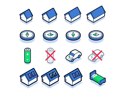 Isometric Icons for Solar Calculator