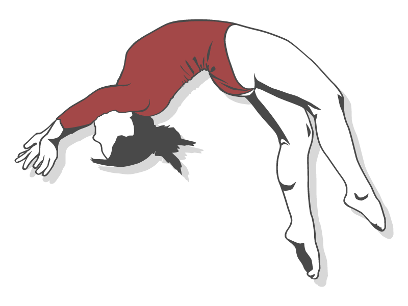 Gymnastics athletic forms gymnastics illustration