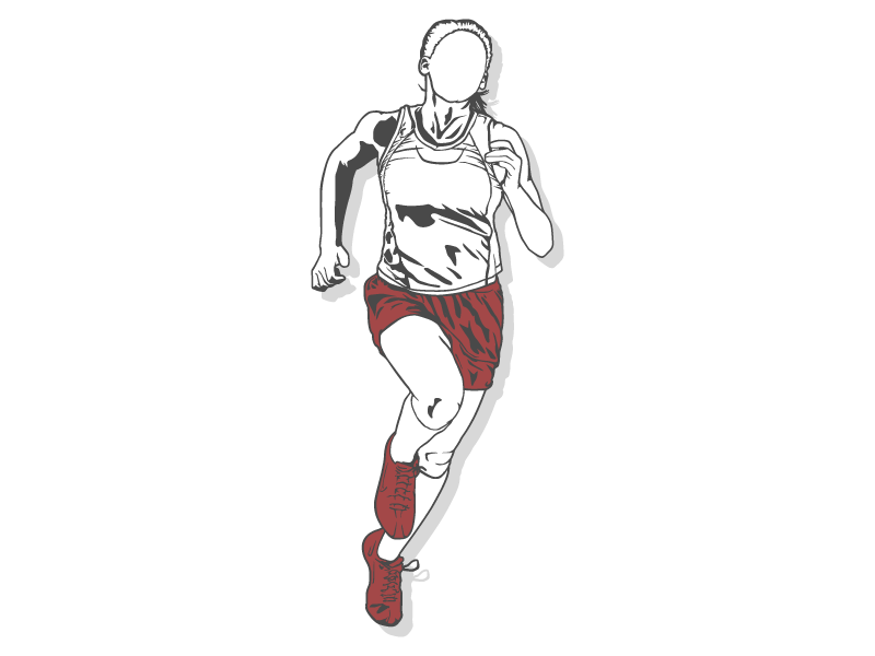 Running athletic form illustration run
