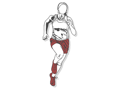 Running athletic form illustration run