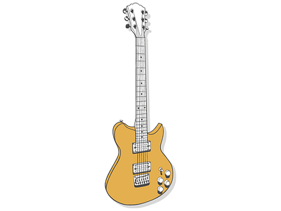 Guitar electric guitar illustration instrument