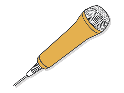 Microphone illustration instrument mic microphone