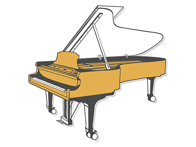 Piano illustration instrument piano