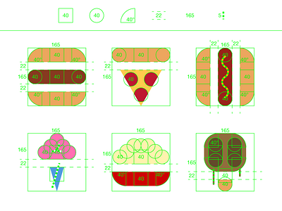 Food Shapes Explained diagram food key shapes