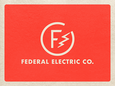 Federal Electric Co. 1900s branding design electric logo vintage logo