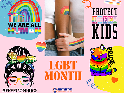 ✨ New LGBT Designs: Gay Pride LGBT Rainbow 🌈❤️ design gay illustration lesbian lgbt lgbtq pride month svg file t shirt design transgender