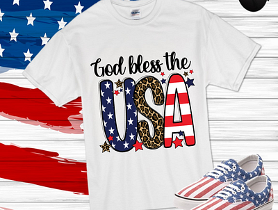 God Bless The USA 4th of july america design flag day god bless graphic design independence day usa