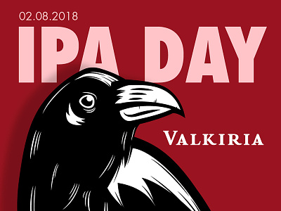 IPA DAY beer brewery crow illustration ipa
