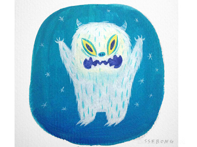 Monster acrylic illustration monster ssebong