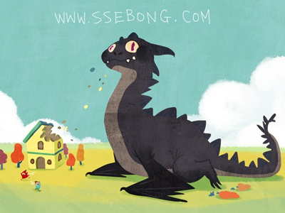 Lunch time. character character design dragon illustration