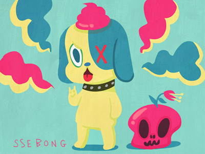 Rock Dog character digital dog illustration