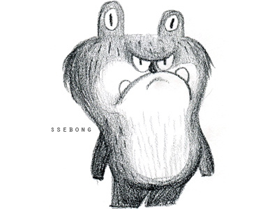 Angry monster. character monster ssebong