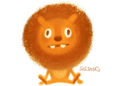 Lion character digital illustration lion ssebong