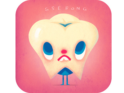 Decaying tooth. character illustration photoshop ssebong tooth