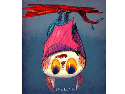 A Bat bat character illustration ssebong